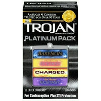 Trojan Platinum Pack Condoms -10 Pack
