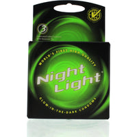Night Light Lubricated Condoms - 3 Pack