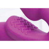 Evoke Vibrating Strapless Silicone Strap-on Dildo - Pink