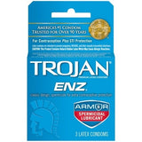 Trojan Enz Armor Spermicidal Lubricated Condoms - 3 Pack TJ93150