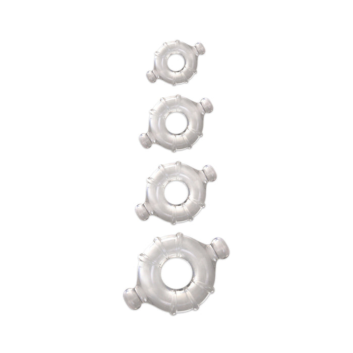 Renegade Vitality Cock Rings 4 Pack Clear