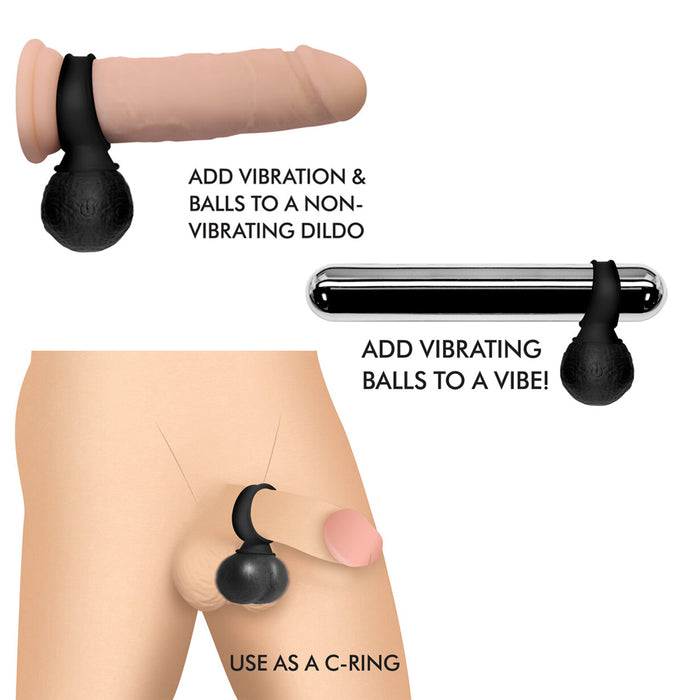 Jock 28X Vibrating Silicone Balls X Large Black