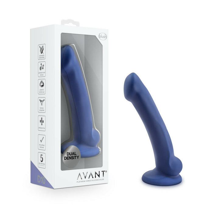 Blush Avant D10 Ergo Mini Indigo 6.5" Dildo Dual Density Dong w Suction Cup