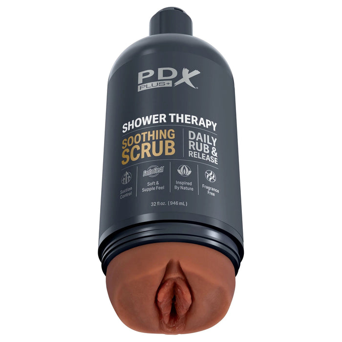 Shower Therapy Soothing Scrub Stroker Brown