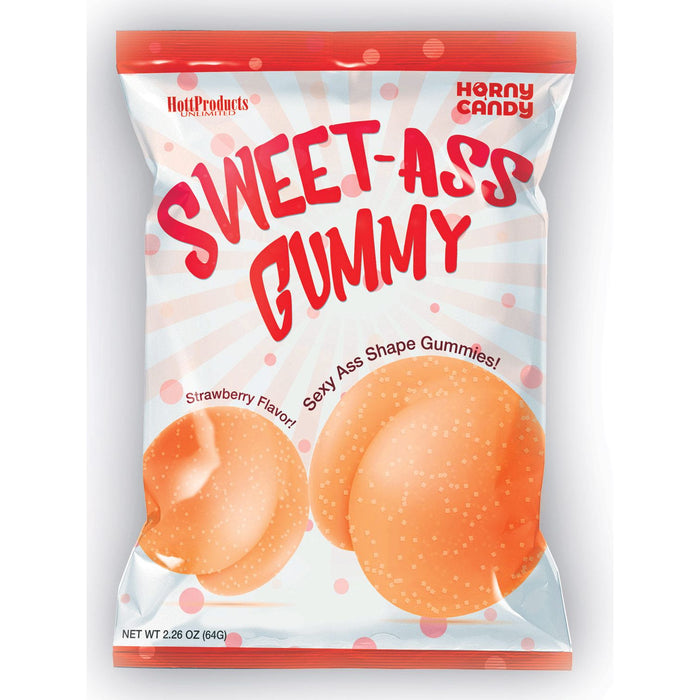 Sweet Ass Gummies Butt Shaped Strawberry Gummy Candy