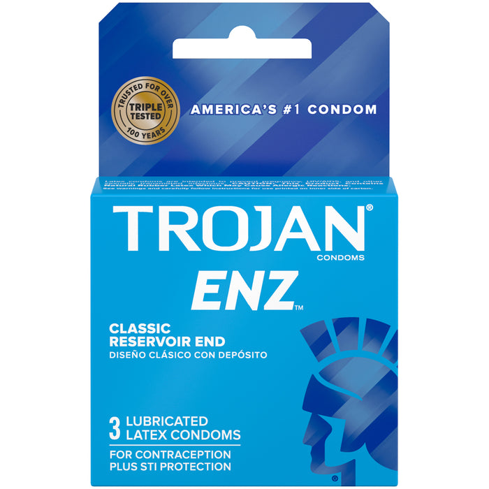 Trojan Enz Premium Lubricated Condoms - 3 Pack