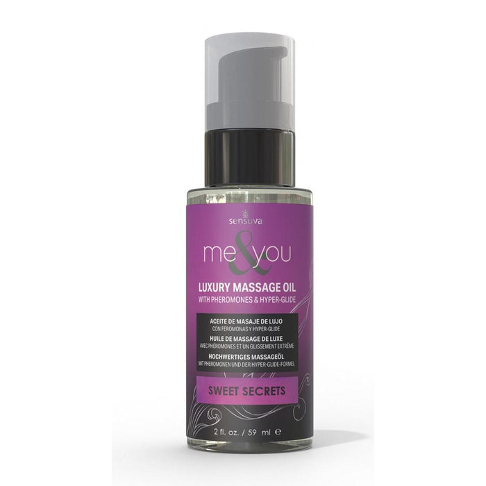 Sensuva Me & You Massage Oil Sweet Secrets 2oz