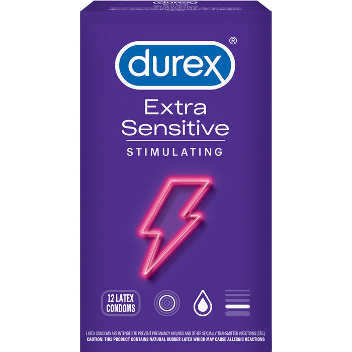 Durex Extra Sensitive Stimulating Condoms 12 Pack