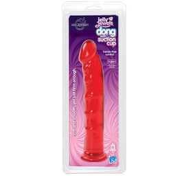 Jelly Jewels 9" Red Dildo Dong w/ Suction Cup