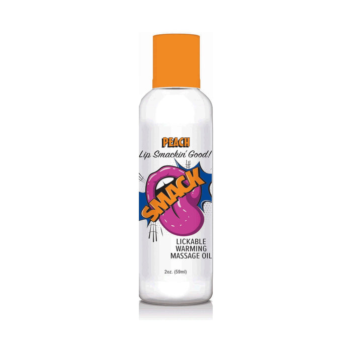 Smack Warming and Lickable Massage Oil Peach 2oz