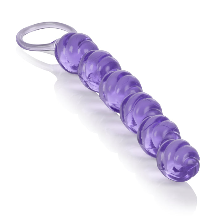 Swirl Pleasure Anal Beads Purple