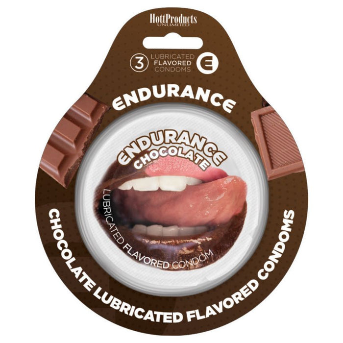 Endurance Flavored Condoms Chocolate 3 Pack