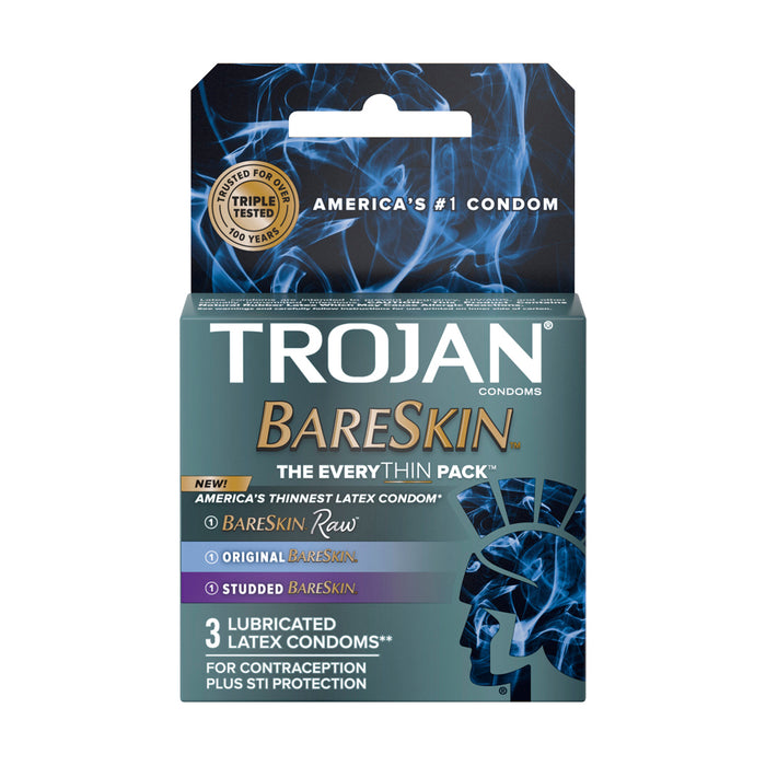 Trojan Bareskin Everythin Condoms 3 Pack