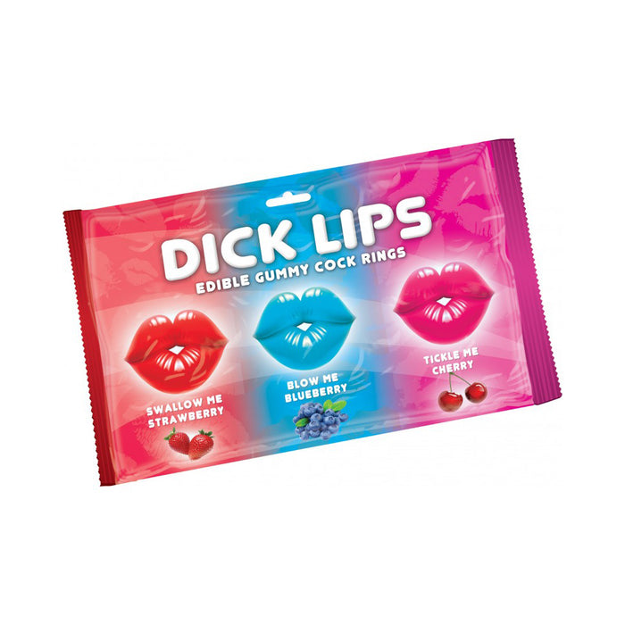 Dick Lips Gummy Cock Rings 3 Pack