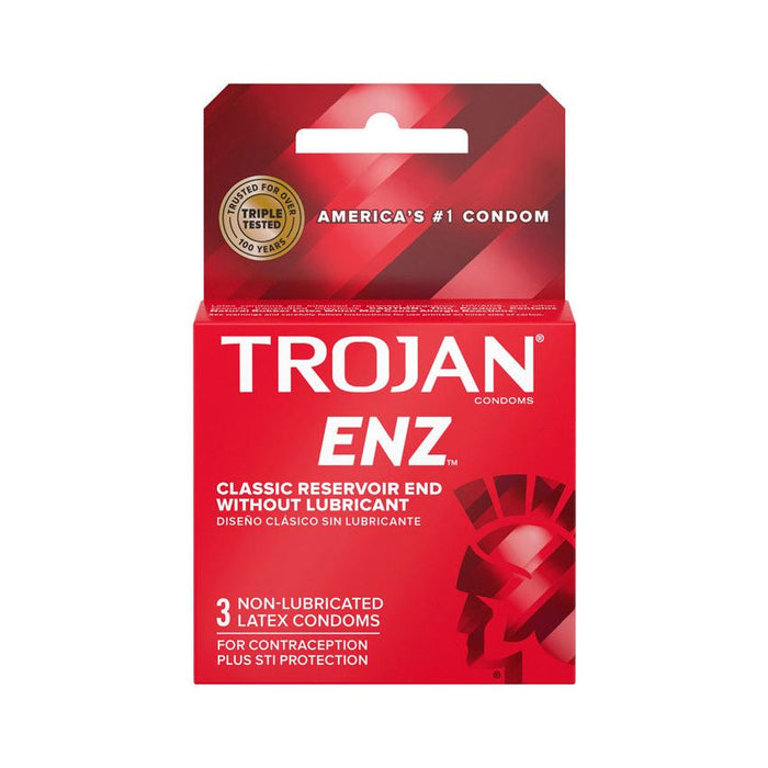 Trojan Enz Non-Lubricated Condoms - 3 Pack