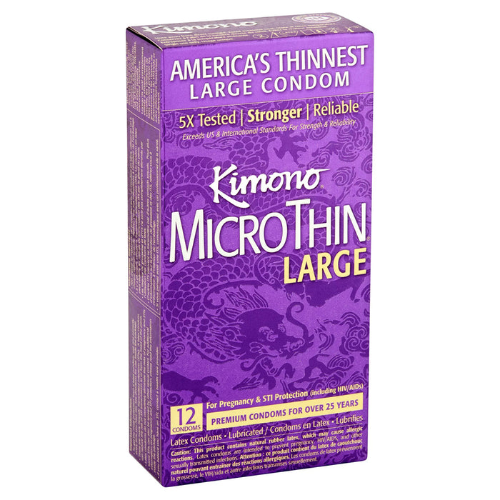 Kimono MicroThin Large Condoms 12 Pack