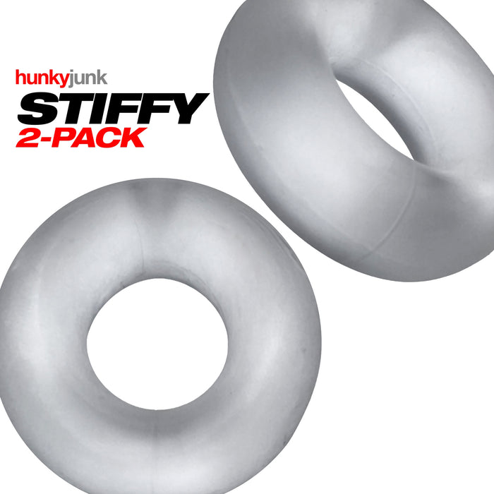 Oxballs Hunkyjunk Stiffy Cock Ring 2 Pack Bulge Clear