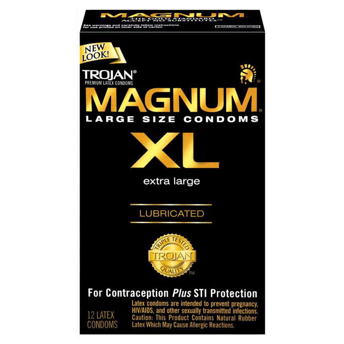 Trojan Magnum XL Lubricated Condoms - 12 Pack