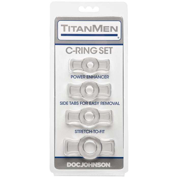 Titanmen Cock Ring 4 Pack Clear Male Erection Enhancer