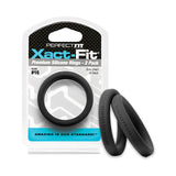Perfect Fit Xact-Fit #16 2 Pack Black 1.6" Male Cock Ring