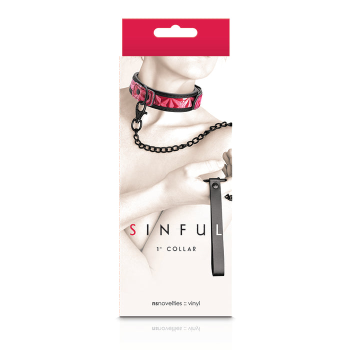 Sinful 1" Collar and Leash Pink