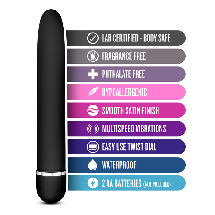 Blush Rose Luxuriate Vibrator Black