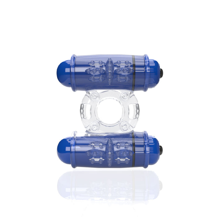 Screaming O 4B Double Wammy Vibrating Cock Ring Blue