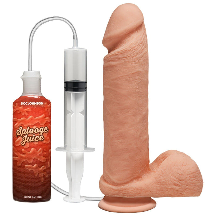 Squirting Dildo The D Perfect D 8" Realistic Dong With Balls Beige