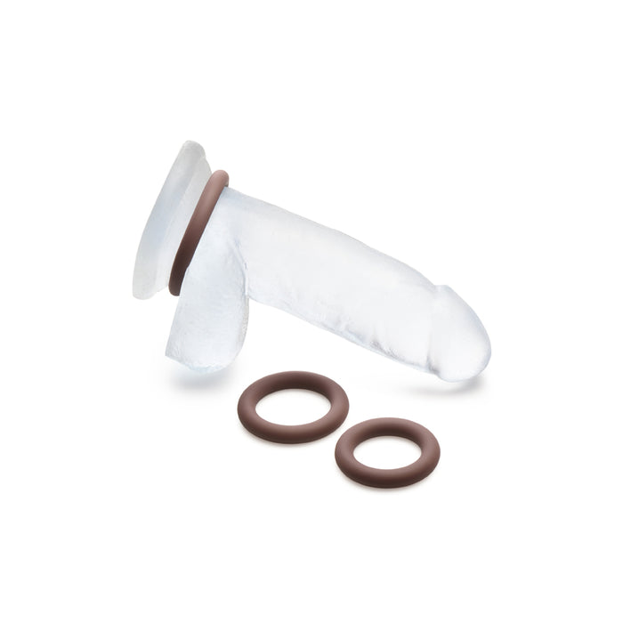 Jock Discrete Silicone Cock Ring Set Brown