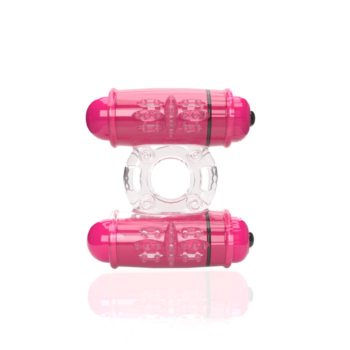 Screaming O 4B Double Wammy Vibrating Cock Ring Pink