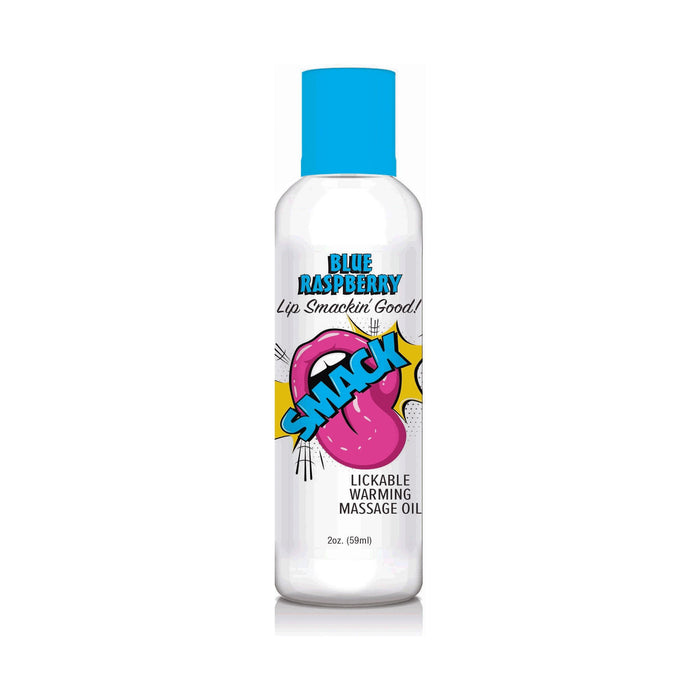 Smack Warming and Lickable Massage Oil Blue Raspberry 2oz