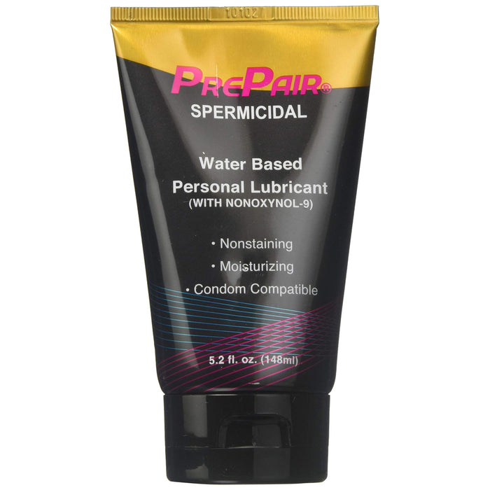 Prepair Spermicidal Lubricant 5.2oz Tube Water-Based Personal Lube