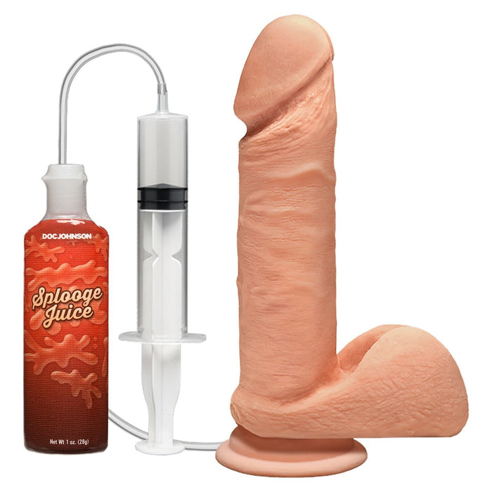 Squirting Dildo The D Perfect D 7" Realistic Dong With Balls Beige