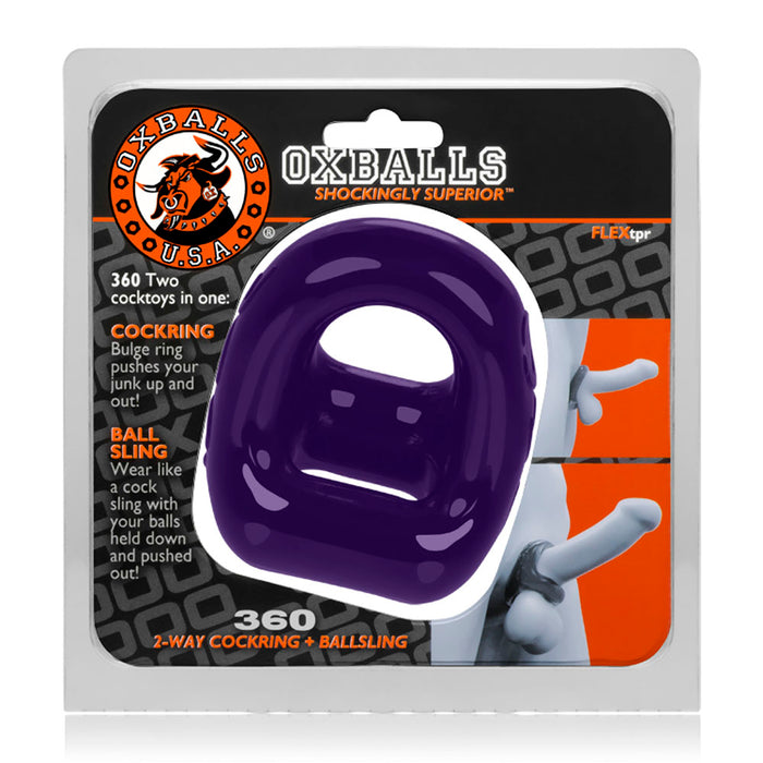 Oxballs 360 2 Way Cock Ring and Ballsling Purple