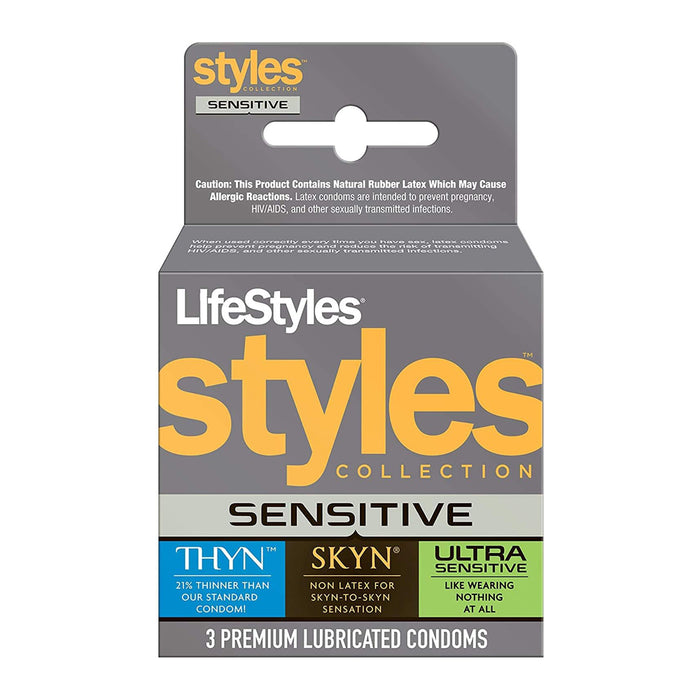 Lifestyles Styles Sensitive Condoms 3 Pack