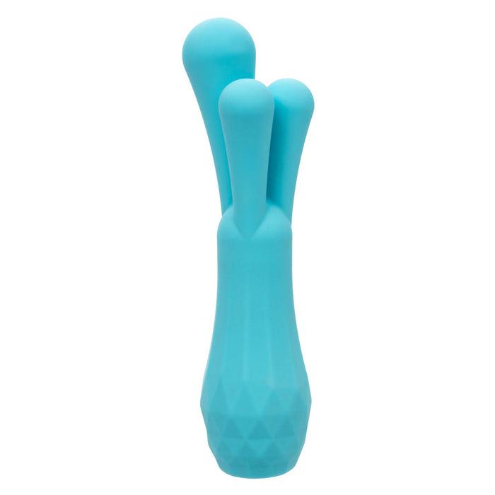 Gia Triple Teaser Rechargeable Silicone Vibrator Blue