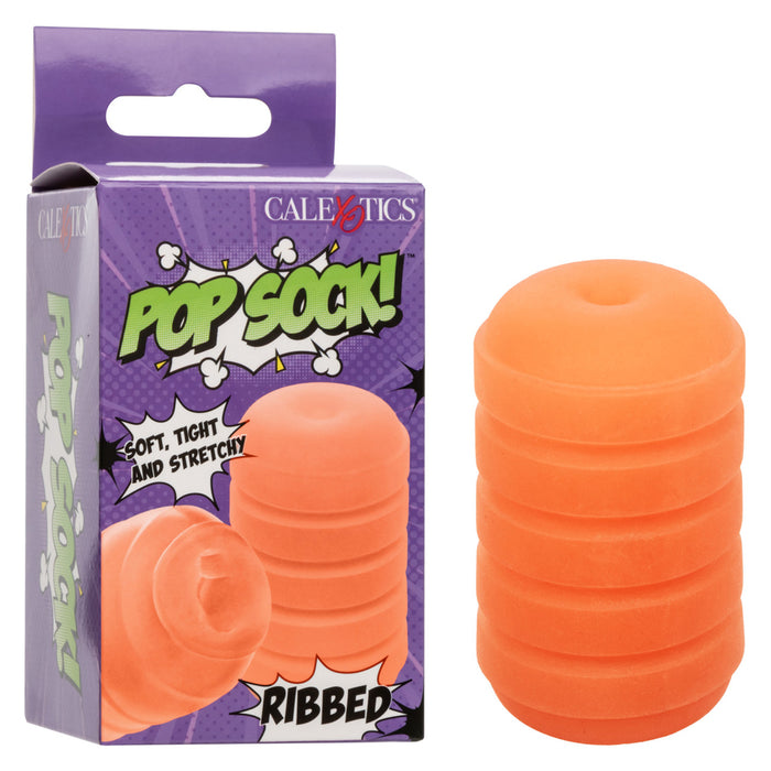 Pop Sock Ribbed Stroker Orange