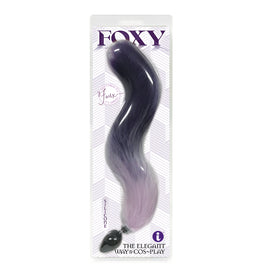 Foxy Silicone Butt Plug Fox Tail Purple