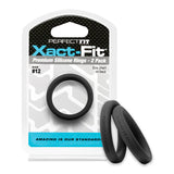 Perfect Fit Xact-Fit #12 2 Pack Black 1.2" Male Cock Ring