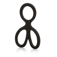 Silicone Ball Spreader Male Cock Ring Black