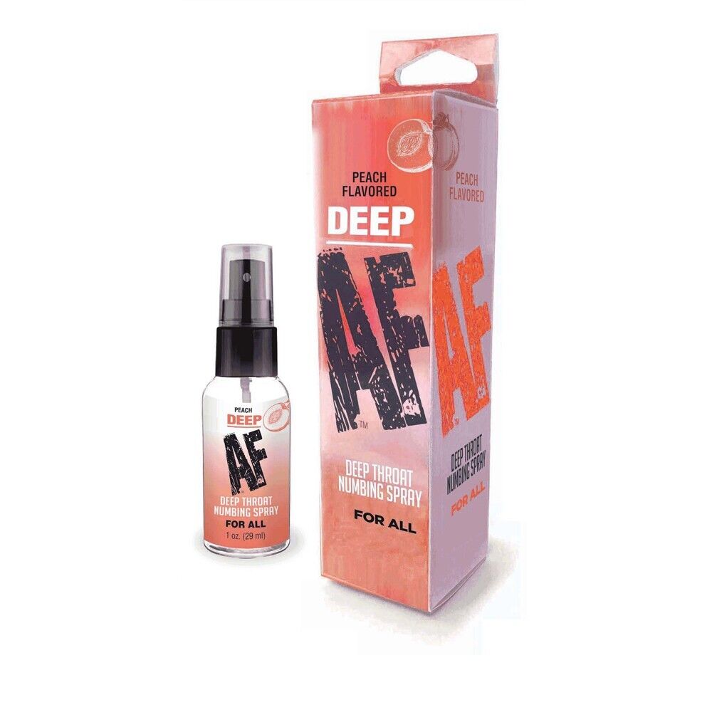 Deep AF Deep Throat Oral Sex Numbing Spray Peach 1oz