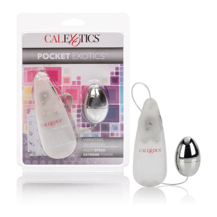 Pocket Exotics Vibrating Egg Vibe Silver