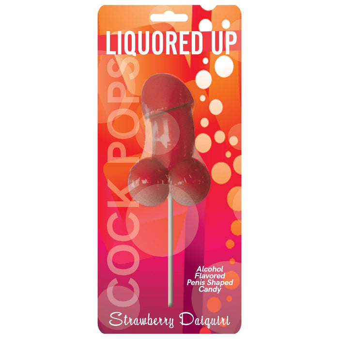 Liquored Up Flavored Penis Shaped Candy Lollipop Strawberry Daiquiri