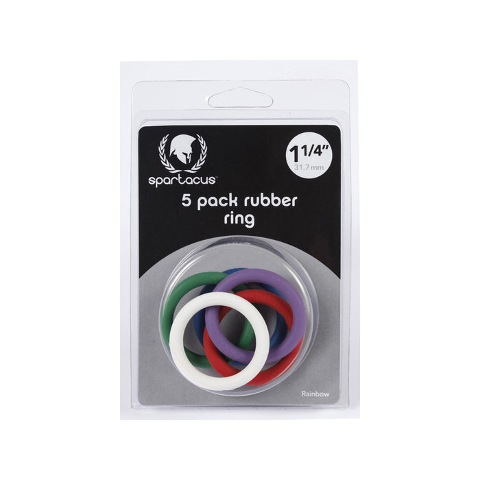 Spartacus 5 Pack Rubber 1.25" Cock Rings