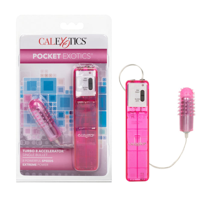 Cal Exotics Turbo 8 Accelerator Bullet Pink Clitoral Bullet Vibrator