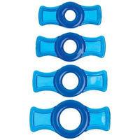 Titanmen Cock Ring 4 Pack Set Blue Male Erection Enhancer