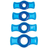Titanmen Cock Ring 4 Pack Set Blue Male Erection Enhancer