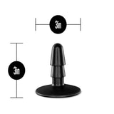 Blush Lock On Adapter w Suction Cup Black - Lock-On-Compatible Toy Accessory