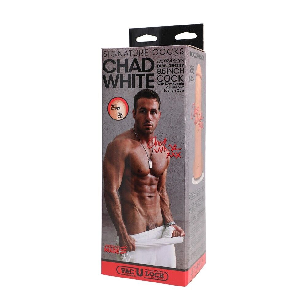 Signature Cocks Chad White 8.5" Ultraskyn Cock w/ Removable Suction Cup
