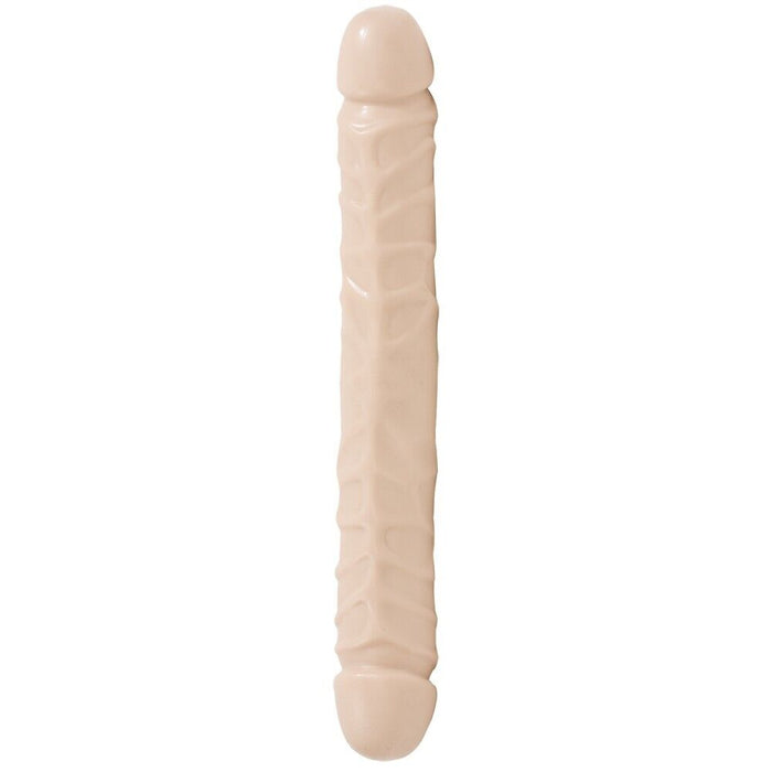 Dildo Jr Veined Double Header 12" Bender Beige Dong